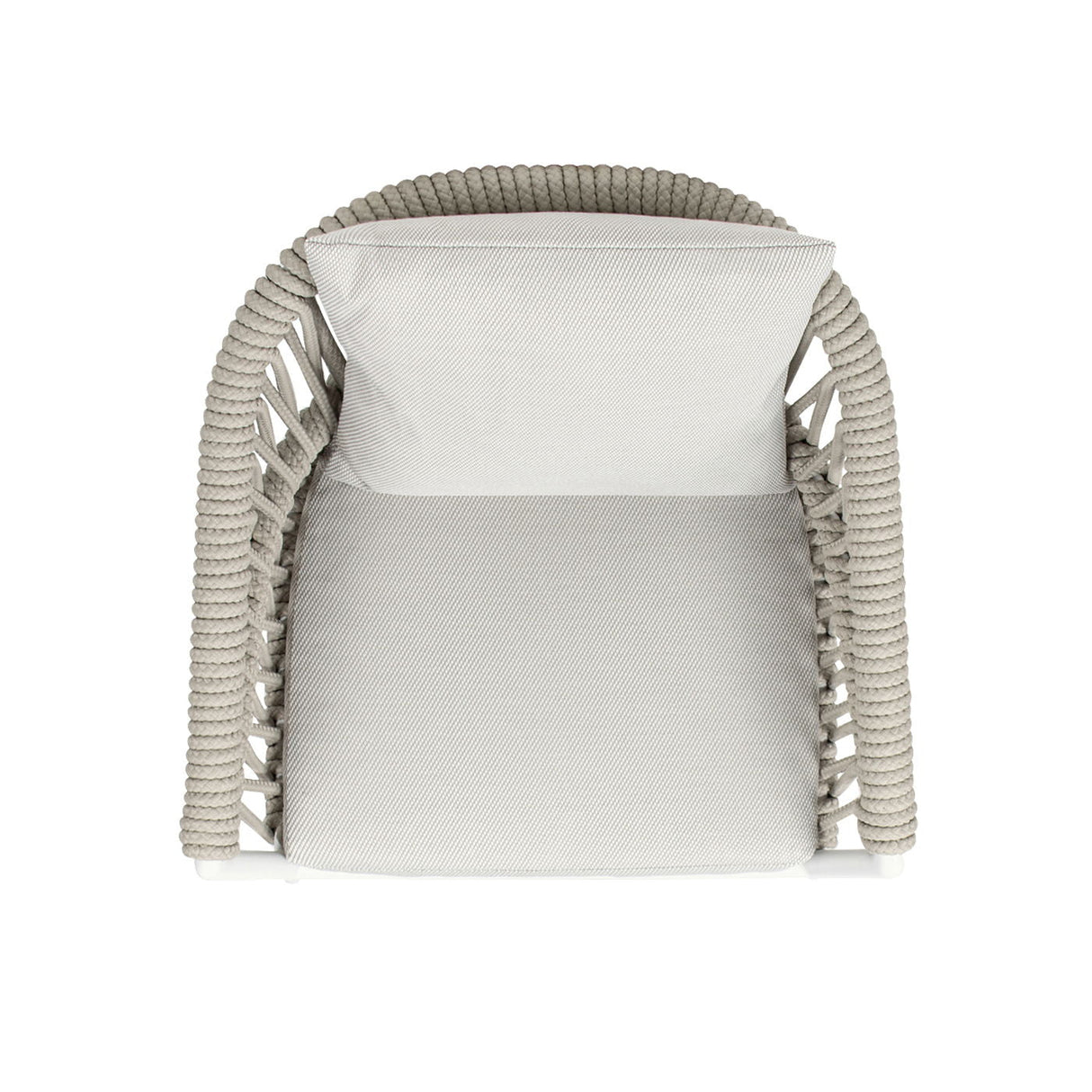 Maiden - Barrel Back Aluminum & Rope Outdoor Patio Dining Chair, Sunproof Olefin (Set of 2) by Couch.com