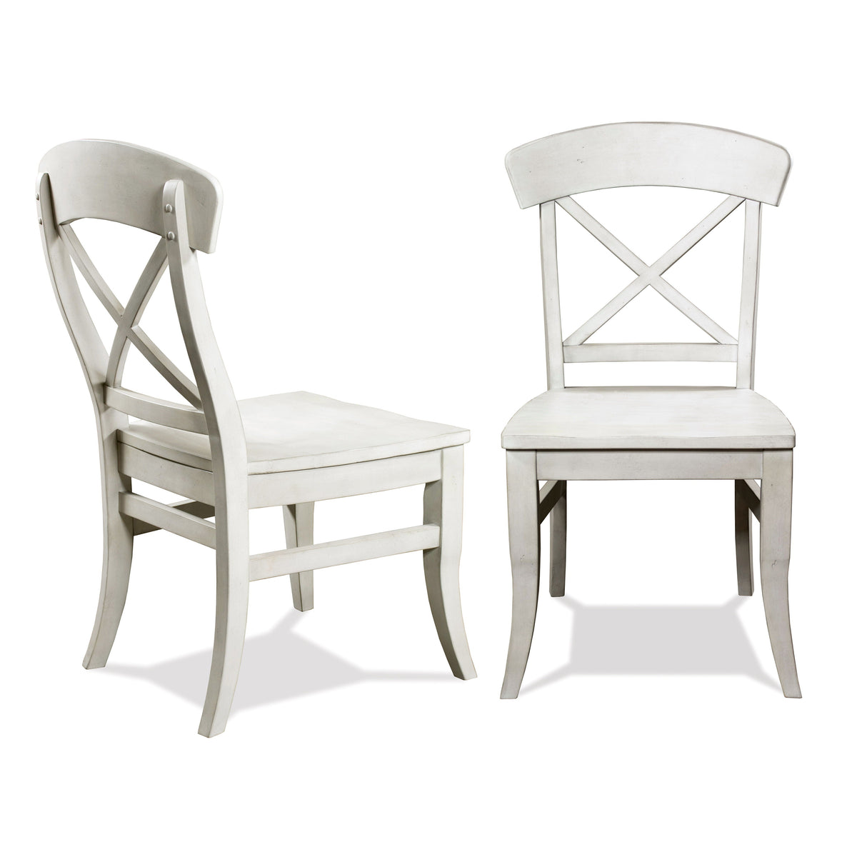 Harola - Cross-Back Dining Side Chairs In (Set of 2) - Smoky White by Couch.com