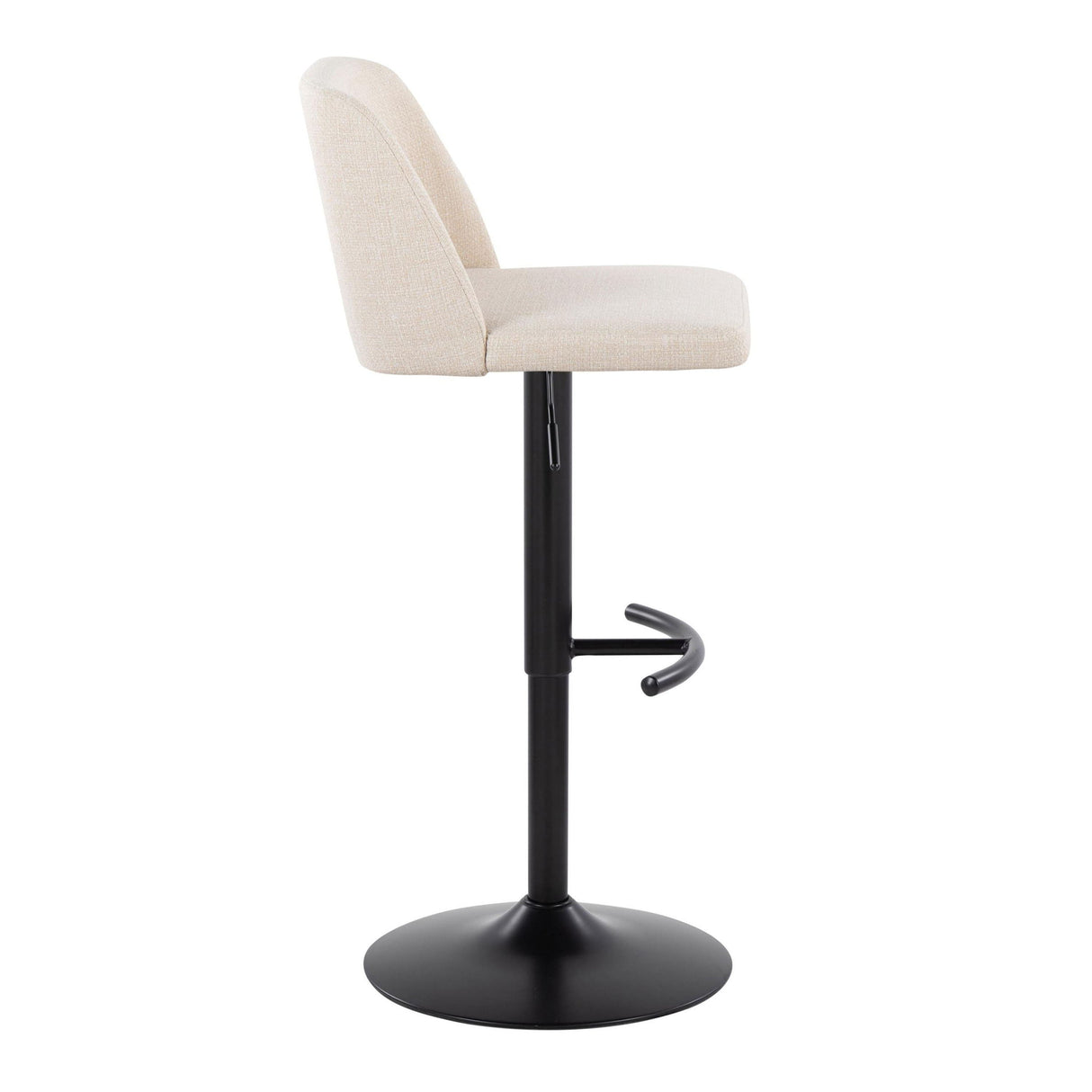 Toriano - Contemporary Adjustable Bar Stool With Rounded T Footrest (Set of 2) by Couch.com