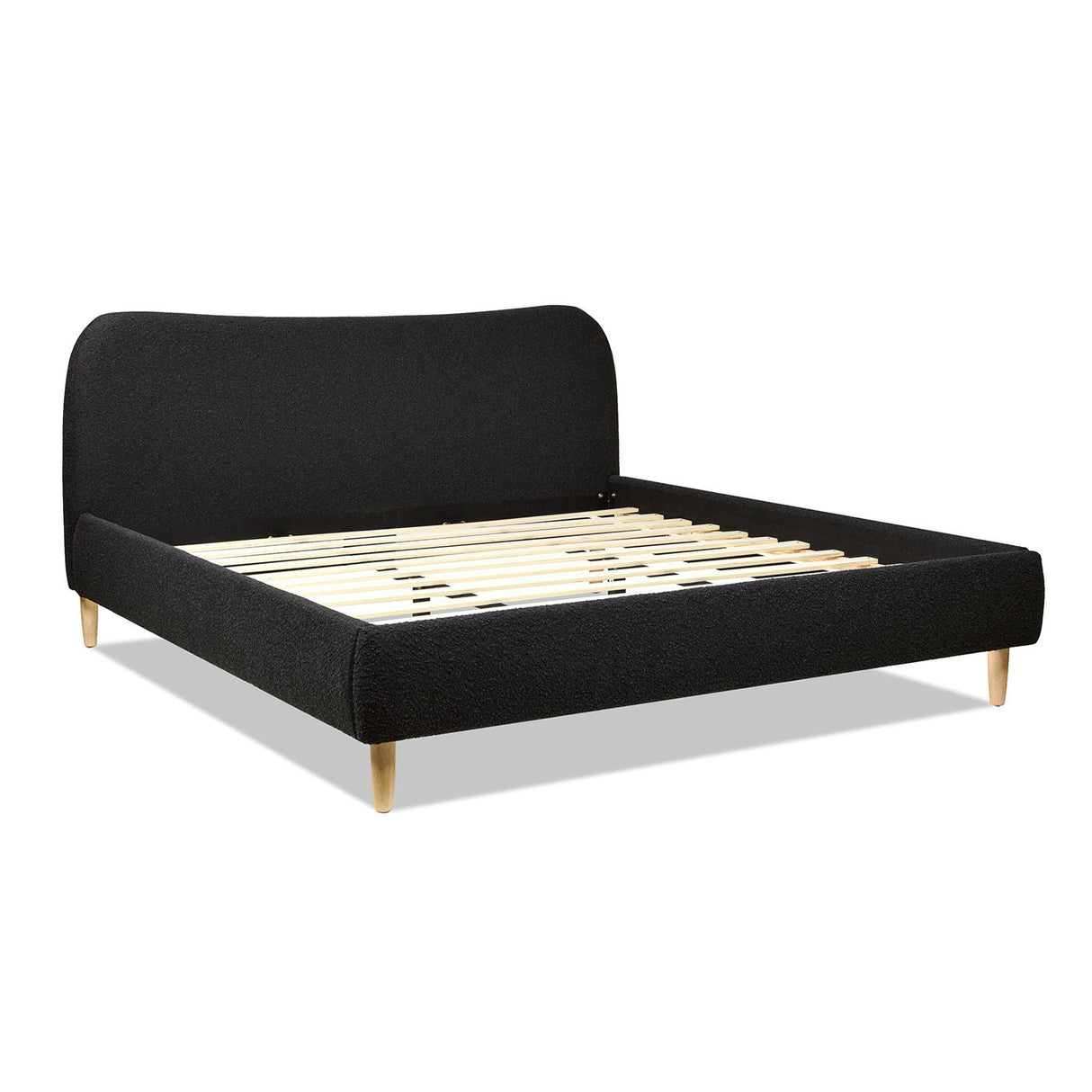 Roman - Curved Headboard Upholstered Platform Bed by Couch.com