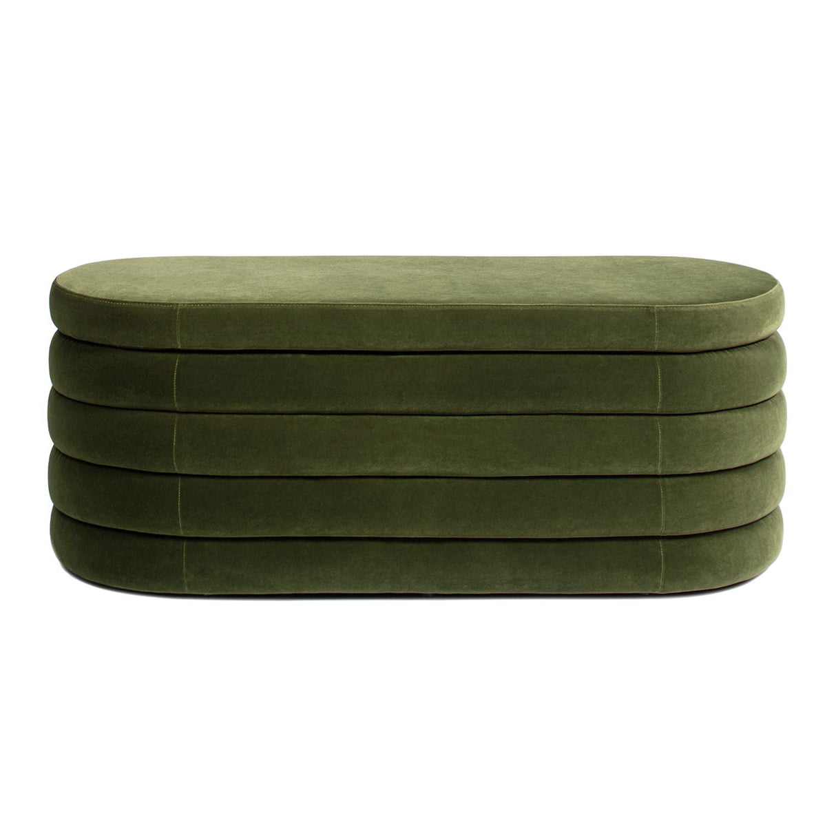 Fuji - Upholstered Oval Storage Bench by Couch.com