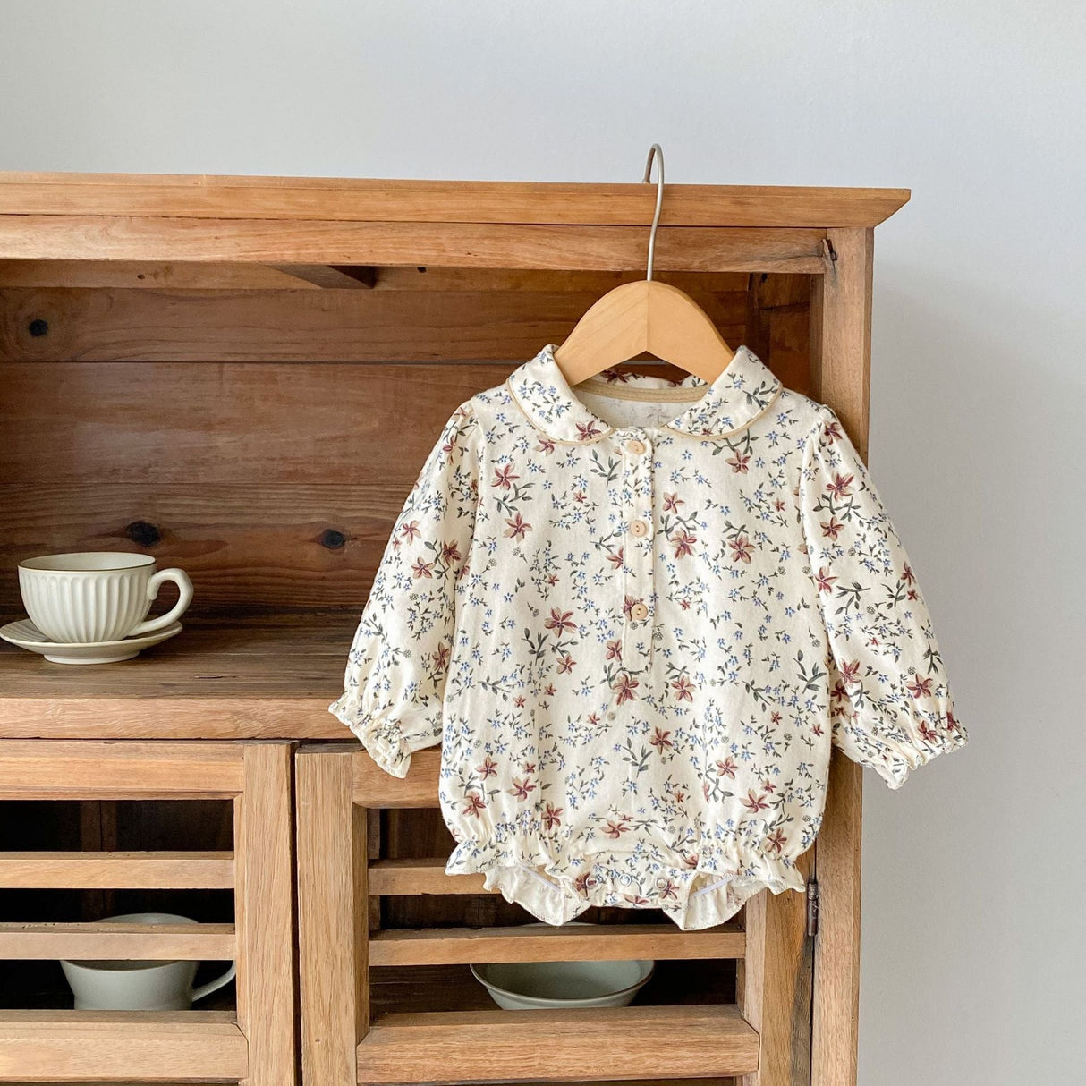 Baby Girl Cotton Print Romper Triangle Jumpsuit