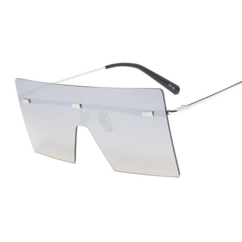 Oversized Luxury Graduent Elegnat Woman and Lady Sunglasses In Retro Vintage Modern Style Sunglasses Rimless Eyewear oculos de sol SUnglasses With UV400Protection