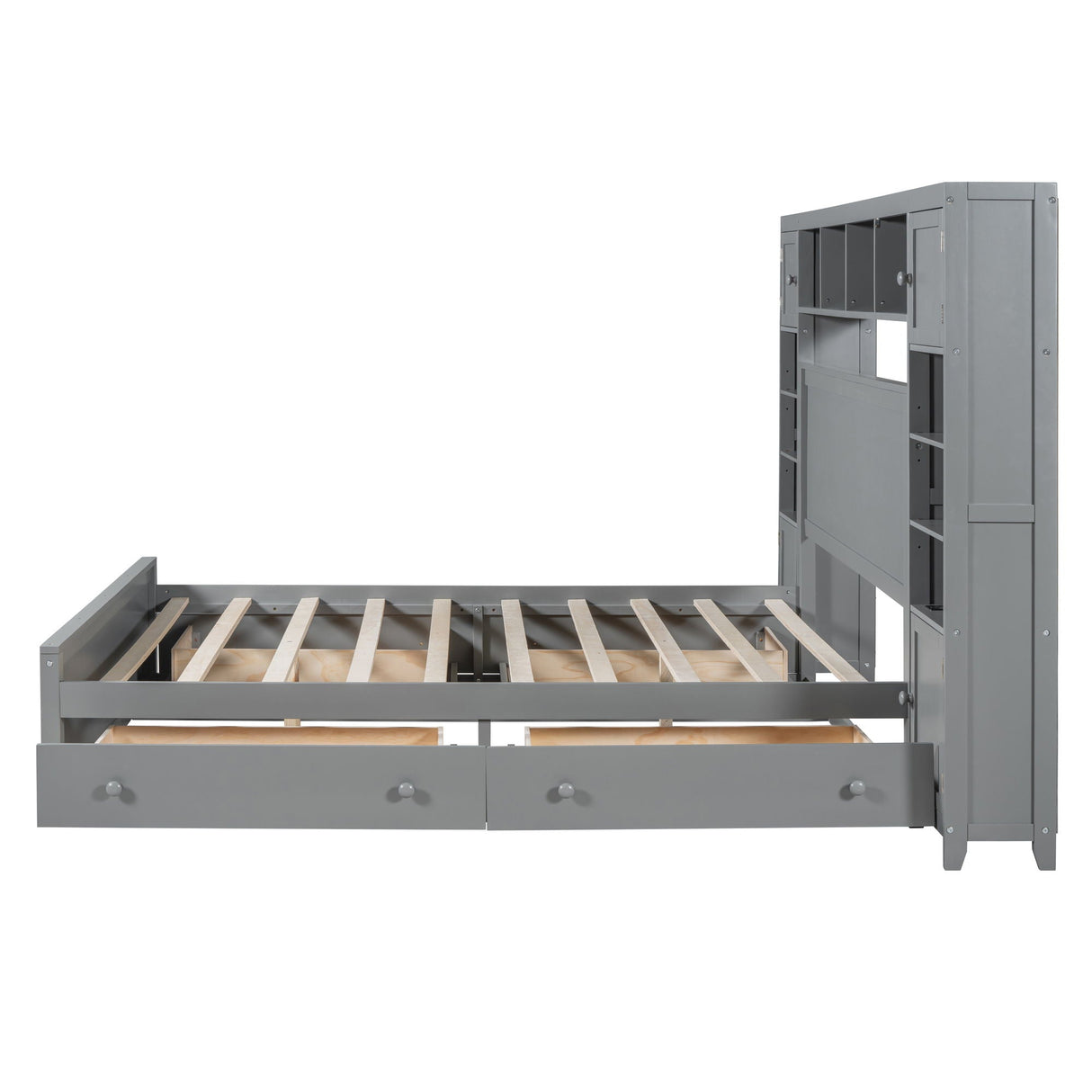 Bed With All In One Cabinet, Shelf And Sockets by Couch.com