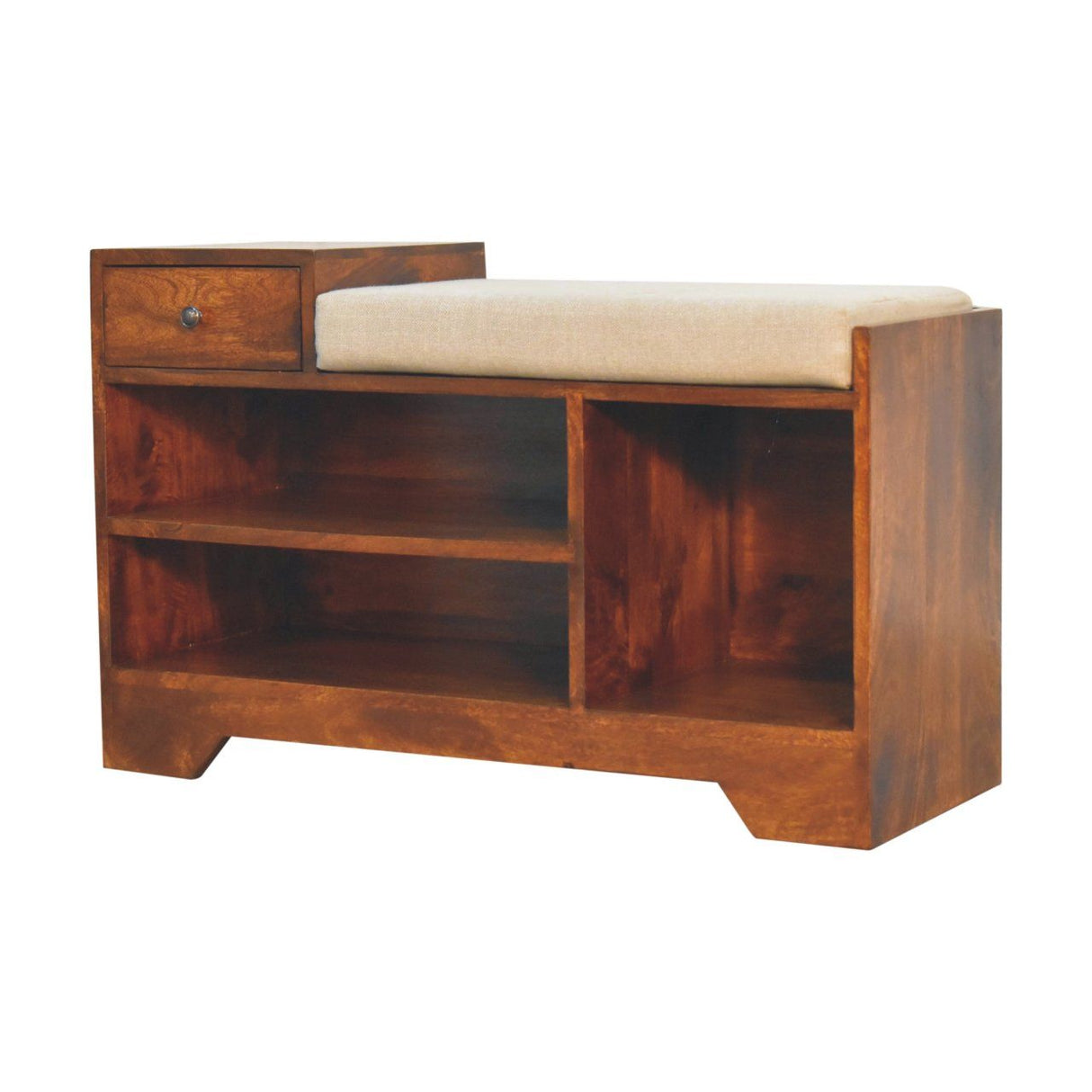 Retreat - Shoe Bench, 1 Drawer - Chestnut by Couch.com