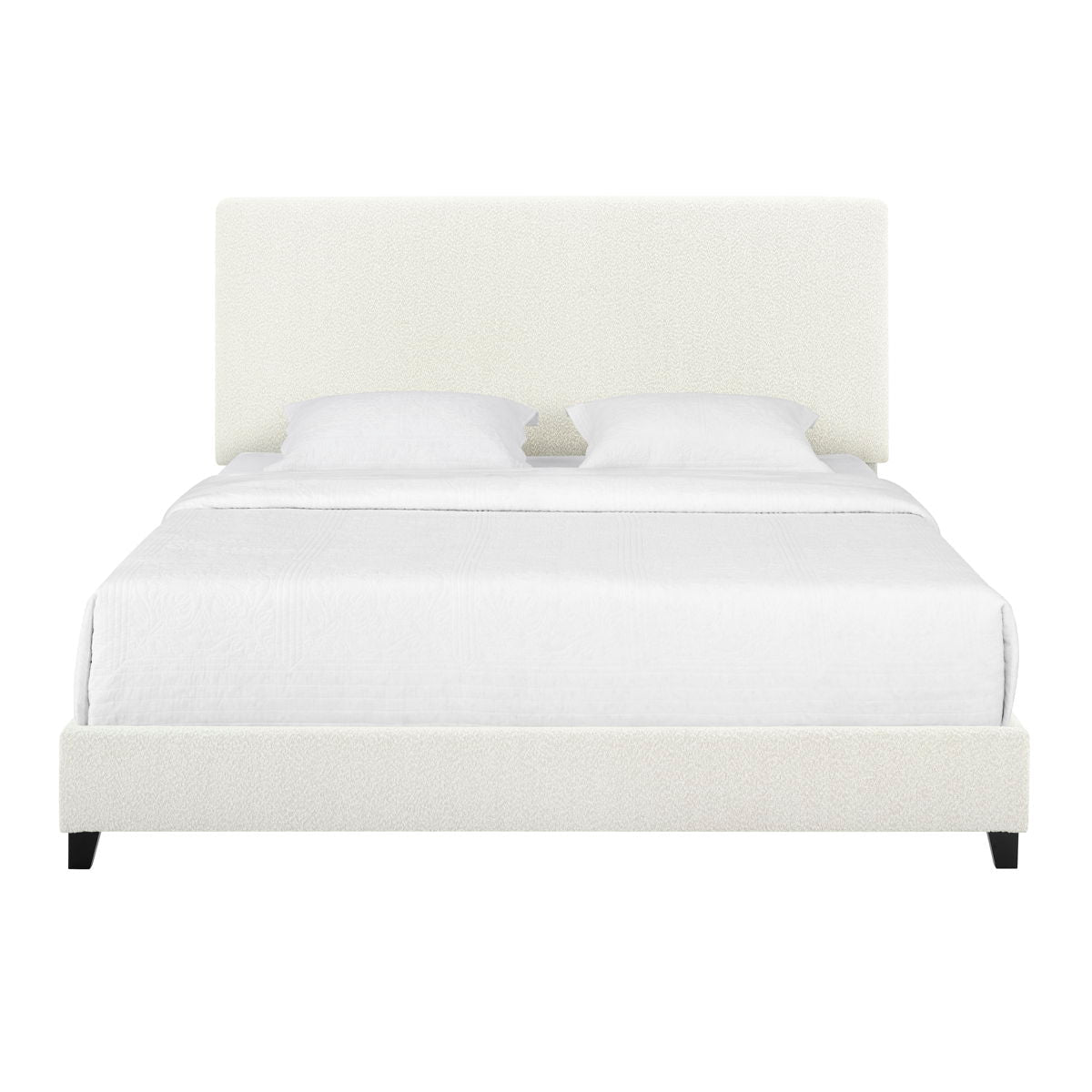 Boucle Upholstered Platform Bed by Couch.com