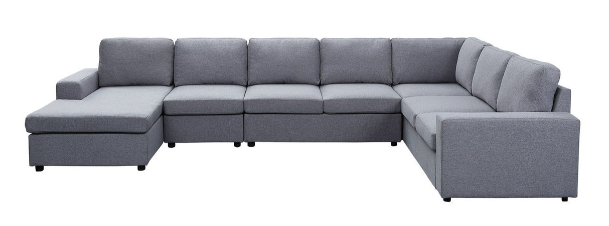 Hayden - Linen 7 Seat Reversible Modular Sectional Sofa Chaise by Couch.com