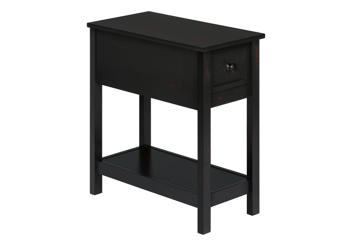 Accent End Table, 2 Tier, Narrow, Lamp, Storage Drawer, Charming Design by Couch.com