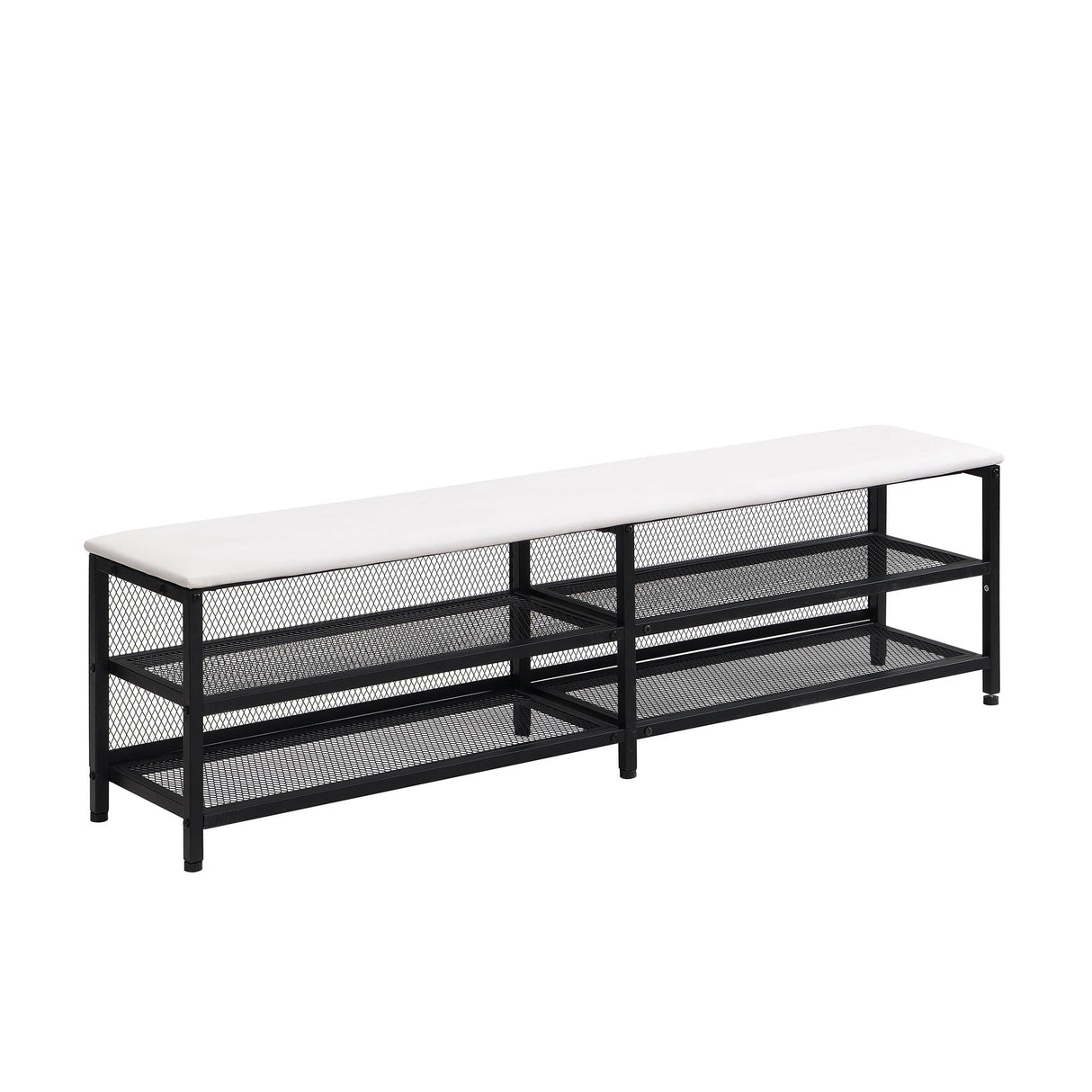 Platform Bed With 2 Tier Storage Shelves, Storage Cabinet by Couch.com