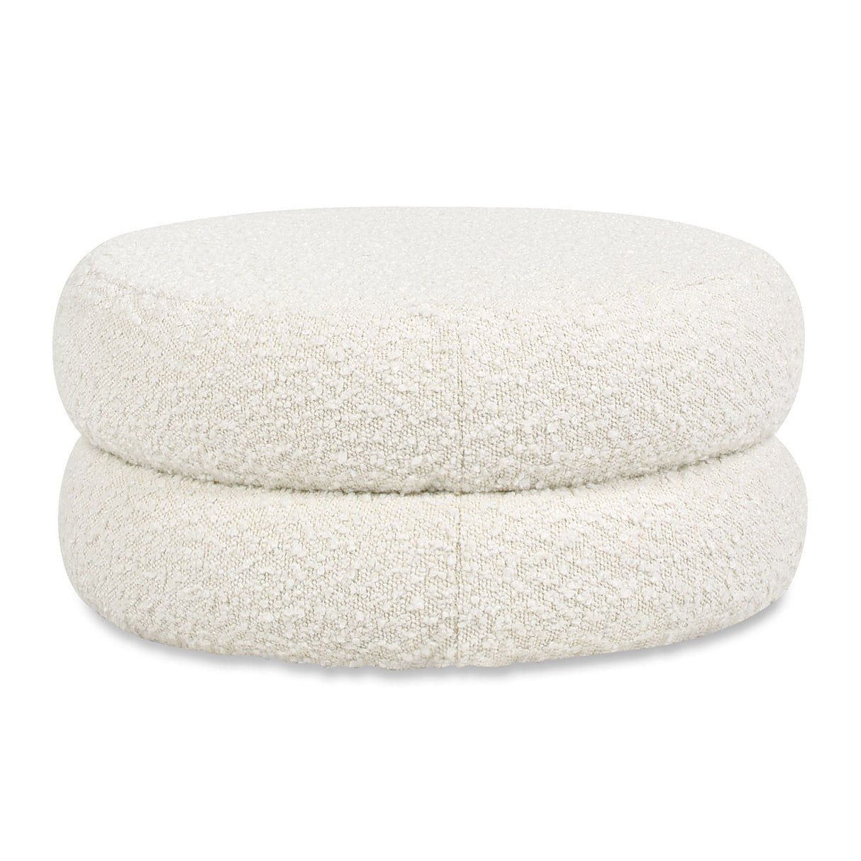 Homary - Floor Cushion Footrest Ottoman - Ivory White by Couch.com