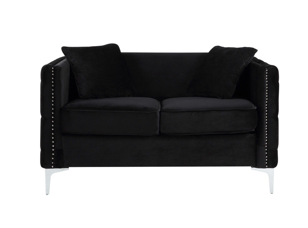 Bayberry - Velvet Loveseat With 2 Pillows by Couch.com