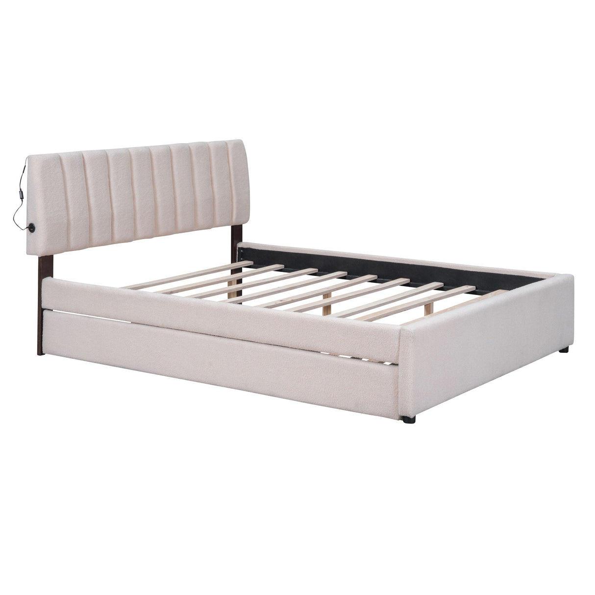 Upholstered Platform Bed With Trundle by Couch.com