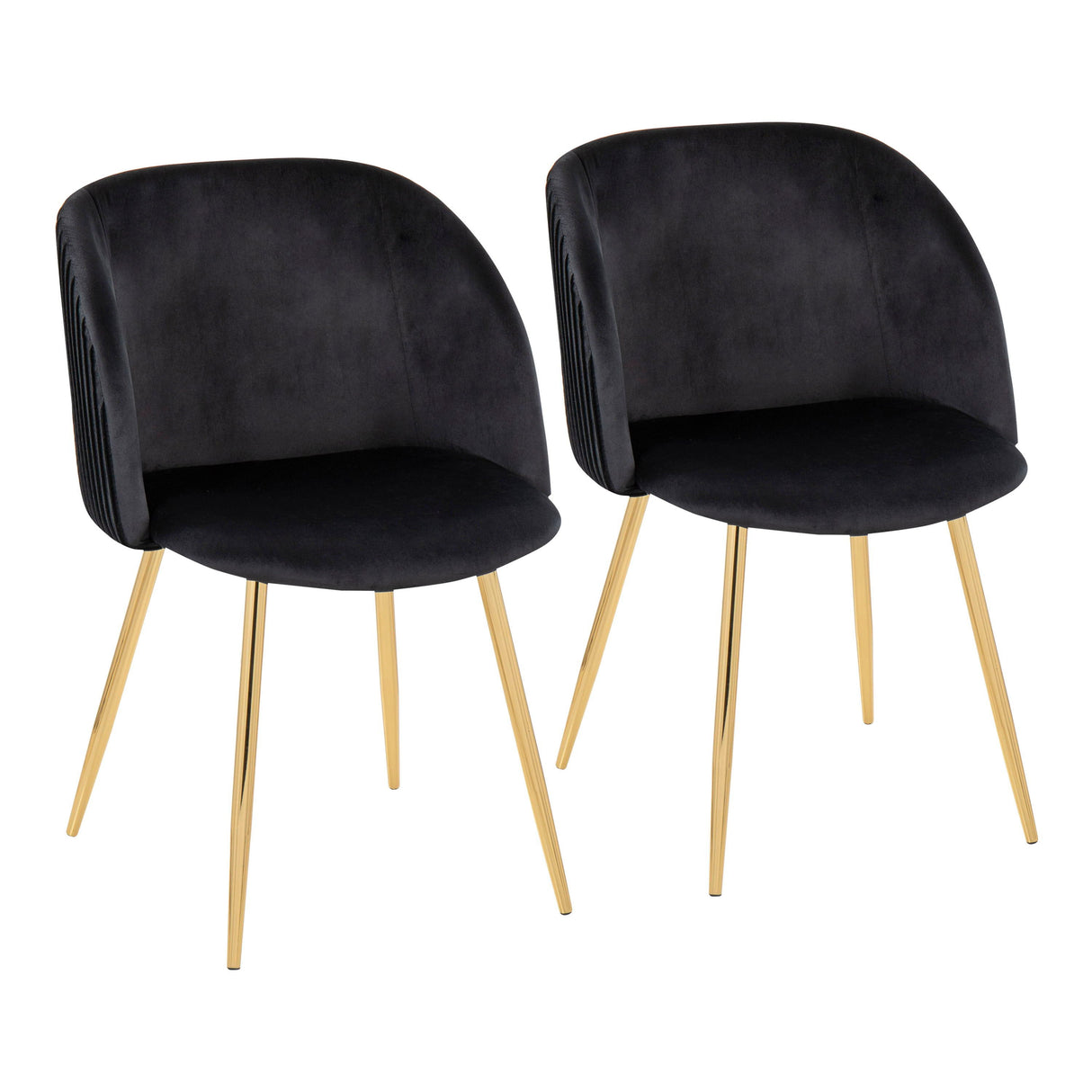 Fran - Pleated Waves Contemporary Chair (Set of 2) by Couch.com