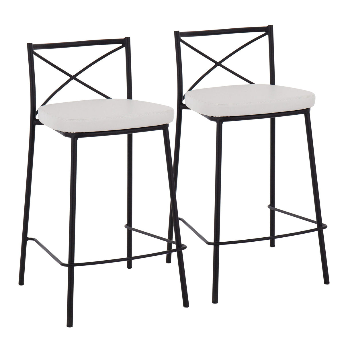 Modern Charlotte - Contemporary Fixed Height Counter Stool (Set of 2) by Couch.com