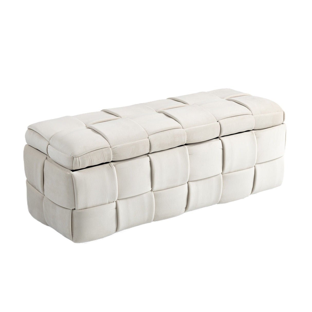 Upholstered Storage Ottoman With Safety Hinge by Couch.com