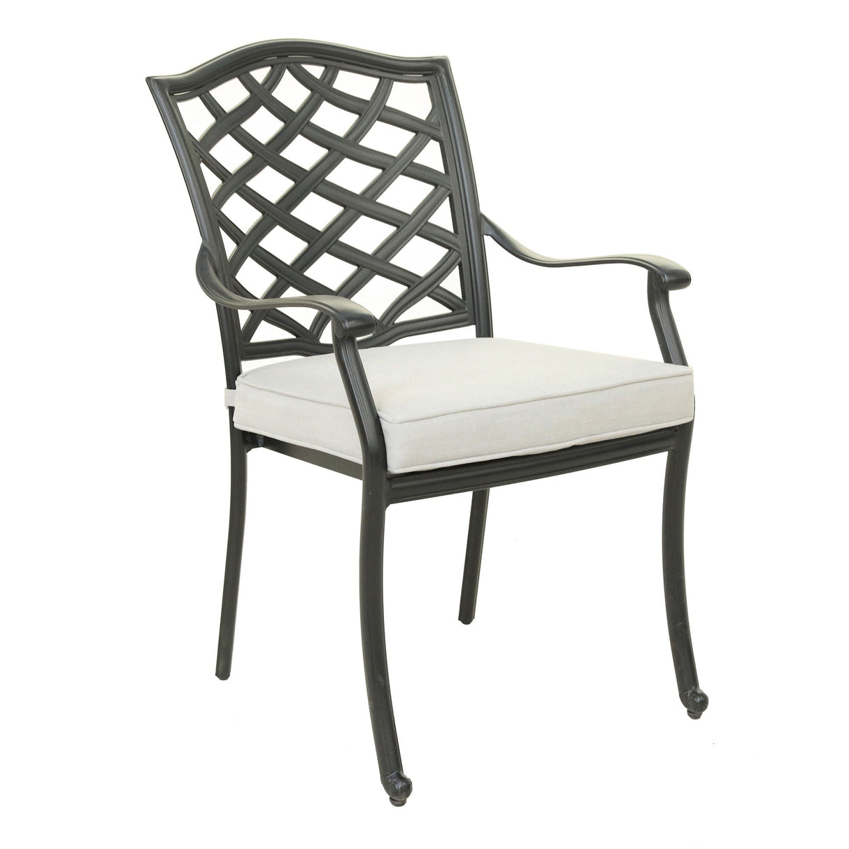 Outdoor 5 Piece Round Dining Set With 4 Arm Chairs - Cast Silver by Couch.com