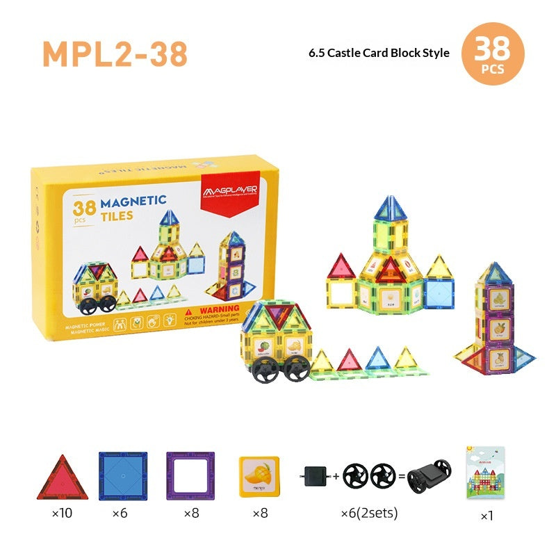 65cm Colorful Window Childrens Magnetic Building Toy Educational Magnetic Blocks