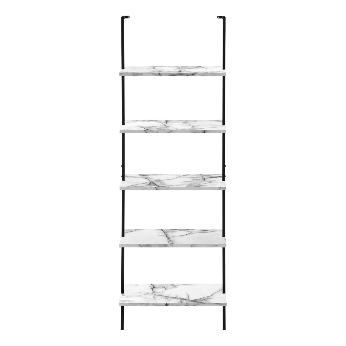 Bookshelf, Bookcase, Etagere, Ladder, 5 Tier, For Office, Marble Look Contemporary & Modern by Couch.com