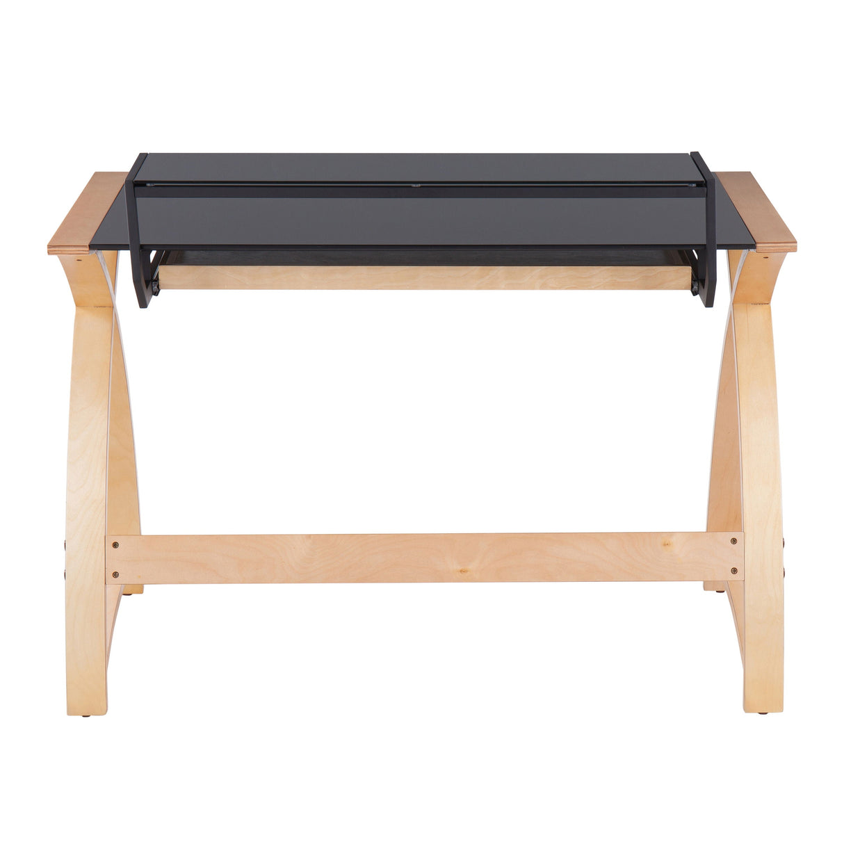 Bentley - Mid-Century Modern Office Desk - Natural / Black by Couch.com