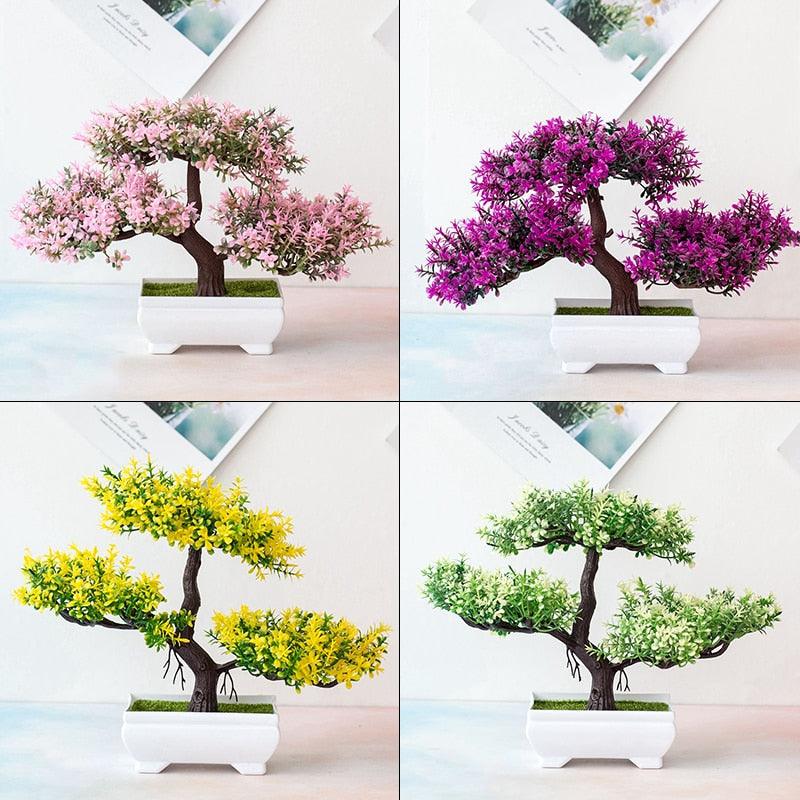 Fake Artificial Pot Bonsai Potted Simulation Table Ornaments For Garden Party Hotel Office Decor Fake Flowers Arrangements for Home Decoration