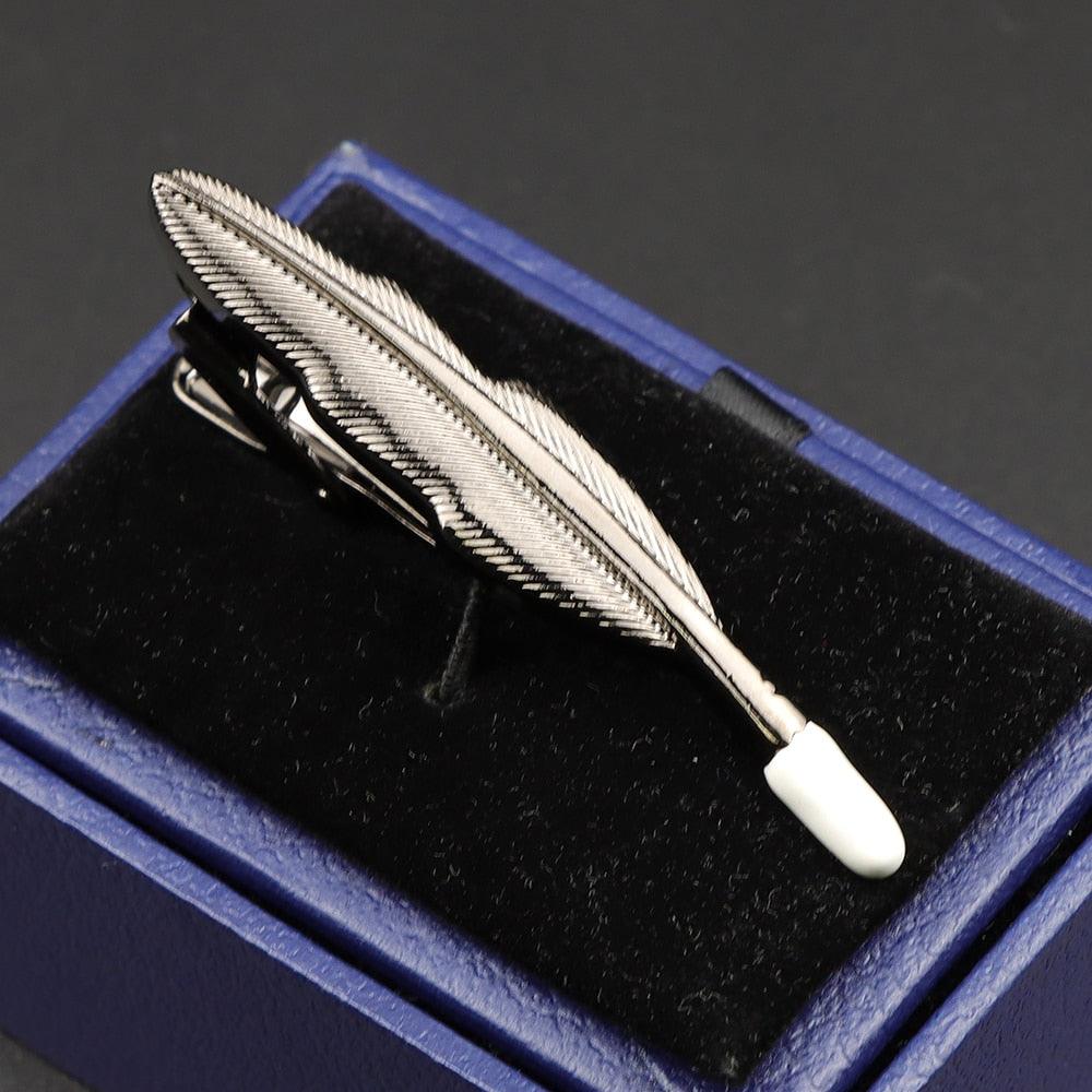 Fashion Metal Men Tie Clip Golden Musical Instrument Shape Simple Bar Clasp Luxury Fashion Necktie Tie Clips Bar Variety Pattern Mens Suit Wedding Gift Unique Tie Clip