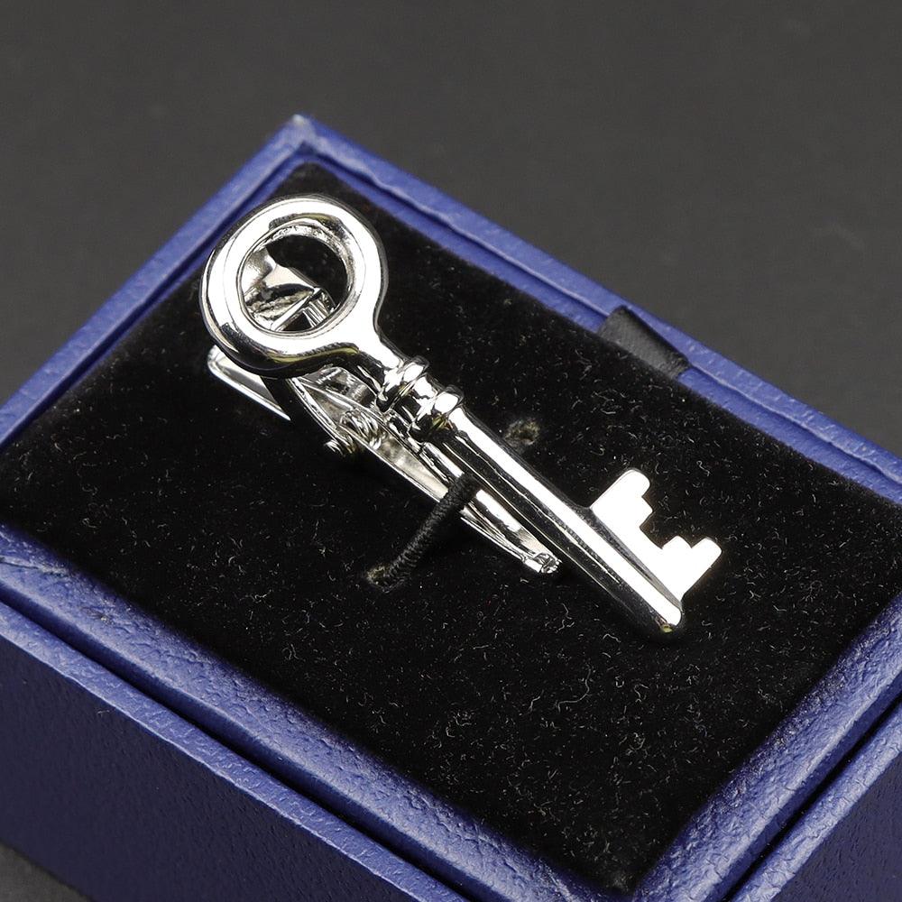 Fashion Metal Men Tie Clip Golden Musical Instrument Shape Simple Bar Clasp Luxury Fashion Necktie Tie Clips Bar Variety Pattern Mens Suit Wedding Gift Unique Tie Clip