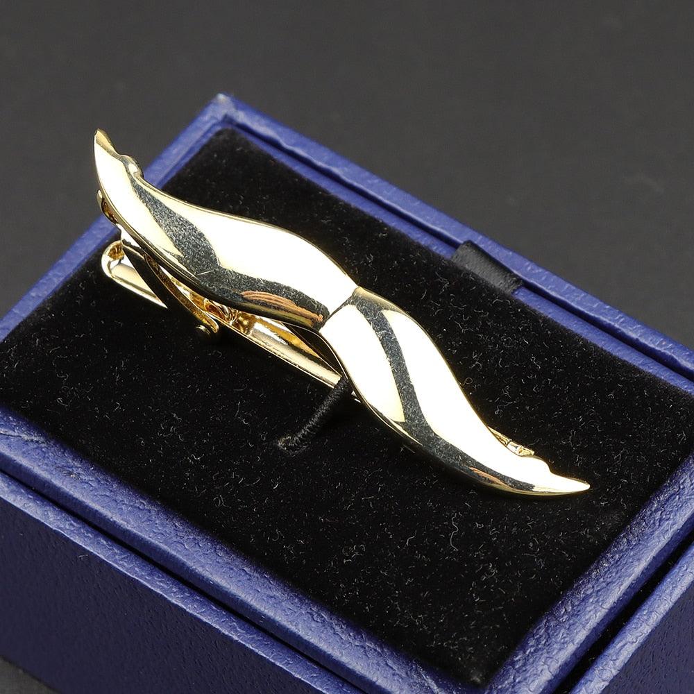 Fashion Metal Men Tie Clip Golden Musical Instrument Shape Simple Bar Clasp Luxury Fashion Necktie Tie Clips Bar Variety Pattern Mens Suit Wedding Gift Unique Tie Clip