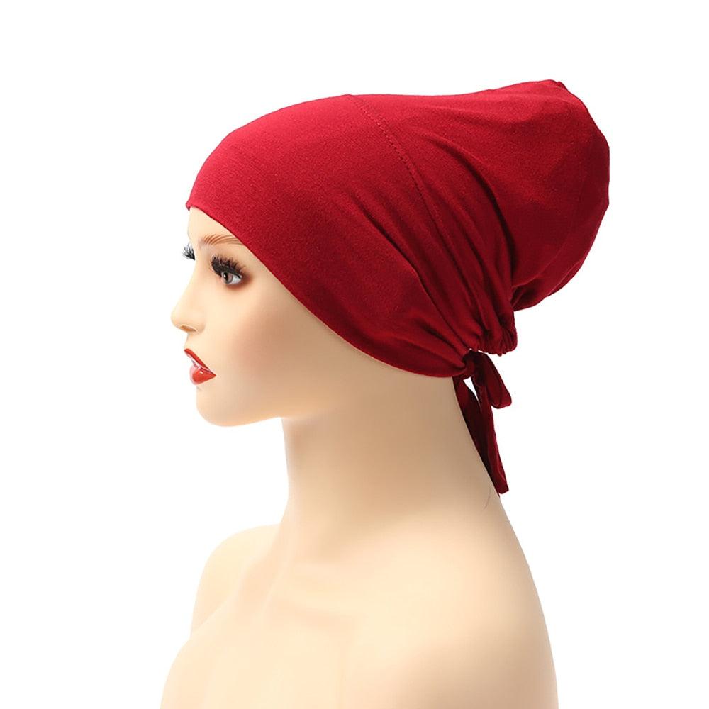 Fashion Modal Under Scarf Hijab Turban Cap Cotton With Band Adjustable Inner Hijab cap Muslim Turban Hijab Cap For Women