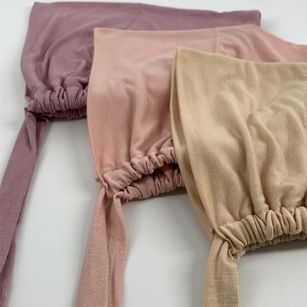 Fashion Modal Under Scarf Hijab Turban Cap Cotton With Band Adjustable Inner Hijab cap Muslim Turban Hijab Cap For Women