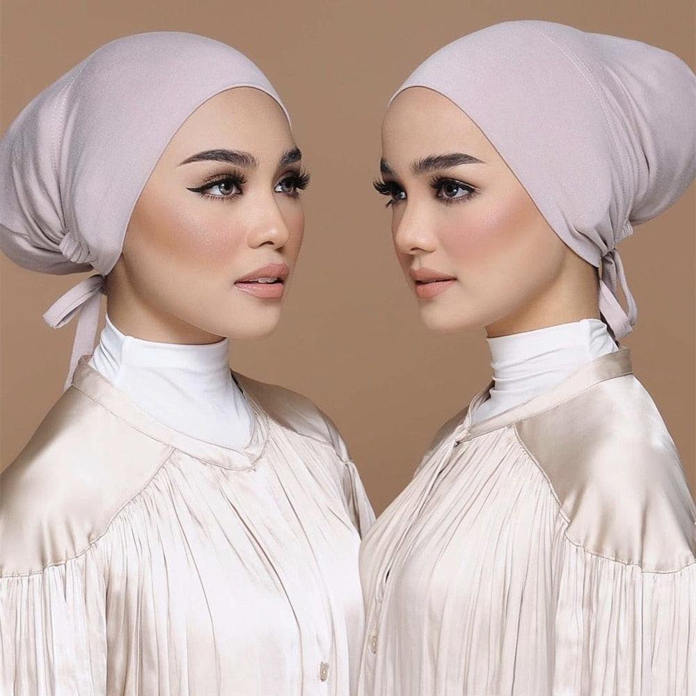 Fashion Modal Under Scarf Hijab Turban Cap Cotton With Band Adjustable Inner Hijab cap Muslim Turban Hijab Cap For Women