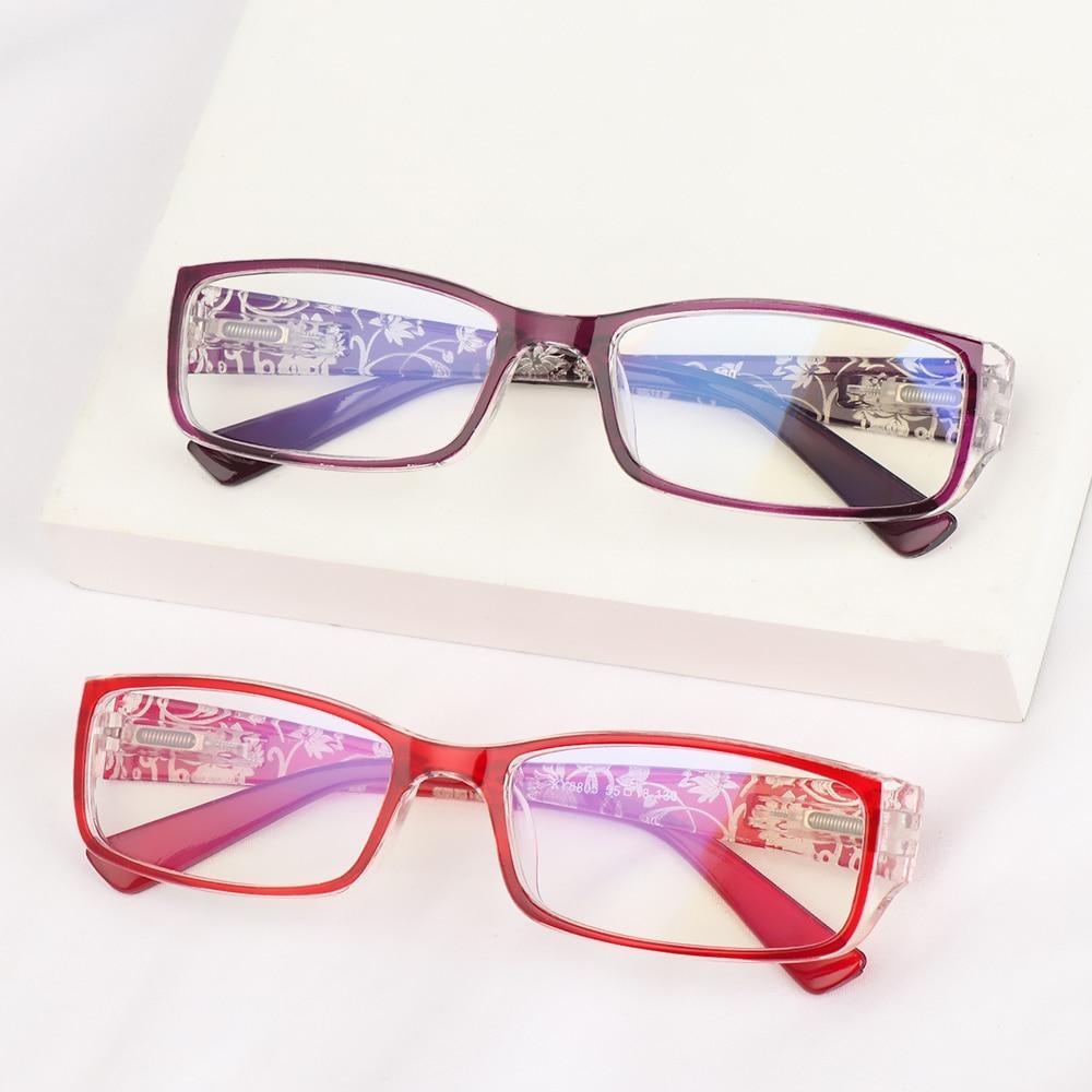 Fashion Print Reading Glasses Women Men Anti Blue Light Glasses Computer Goggles Eye Protection For Men And Women Portable High-definition Lens Retro Magnifier Eyewear Diopter +1.0~+4.0