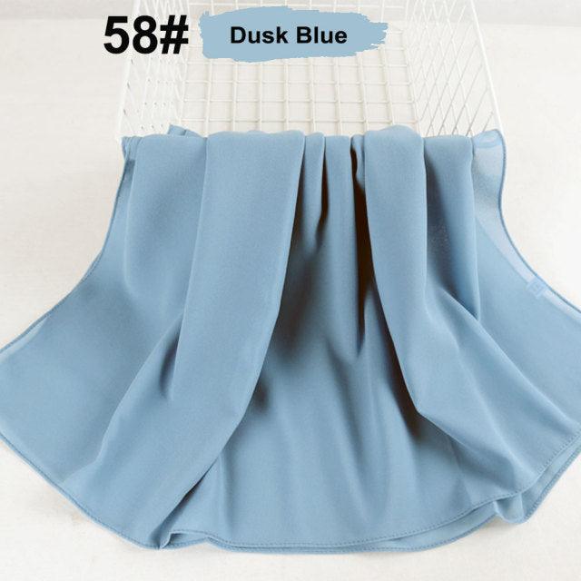 Fashion Soft Long Plain High Quality Premium Heavy Lightweight Elegant Chiffon Hijab Scarf Scarves Hijabs Lightweight Islamic Head Wear Escharpe Shawls Long Shawls For Women