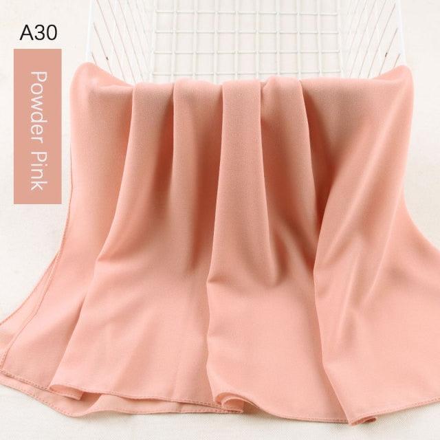 Fashion Soft Long Plain High Quality Premium Heavy Lightweight Elegant Chiffon Hijab Scarf Scarves Hijabs Lightweight Islamic Head Wear Escharpe Shawls Long Shawls For Women