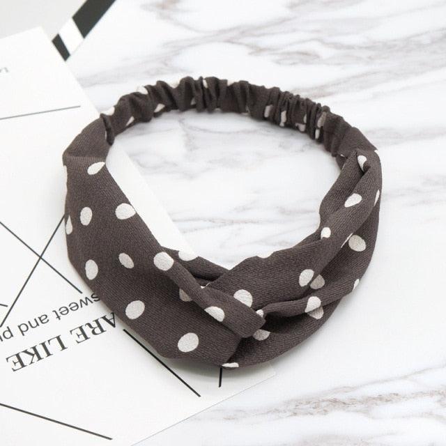 Fashion Wave Point Knot Headband Women Turban Elastic Hairband Head Wrap Hair Accessories for Girls Lady Headwear Hair Band Gorgeous Hair Accessories For Women