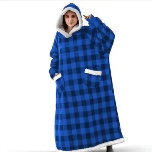 Fashion Winter Oversized Hoodies Sweatshirt Women Men Pullover Giant TV Blanket Hoodie Super Long Blanket With Sleeves Super Long Flannel Blanket with Sleeves Winter Hoodie for Women Men Giant Fleece Pullover Oversized Hoodie