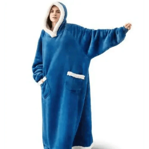 Fashion Winter Oversized Hoodies Sweatshirt Women Men Pullover Giant TV Blanket Hoodie Super Long Blanket With Sleeves Super Long Flannel Blanket with Sleeves Winter Hoodie for Women Men Giant Fleece Pullover Oversized Hoodie