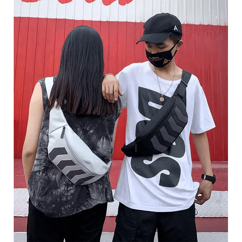 Fashionable Flash Reflective Chest Bag Iridescent Belt Bum Bag For Travel Festival Sports Unisex Waist Bags
