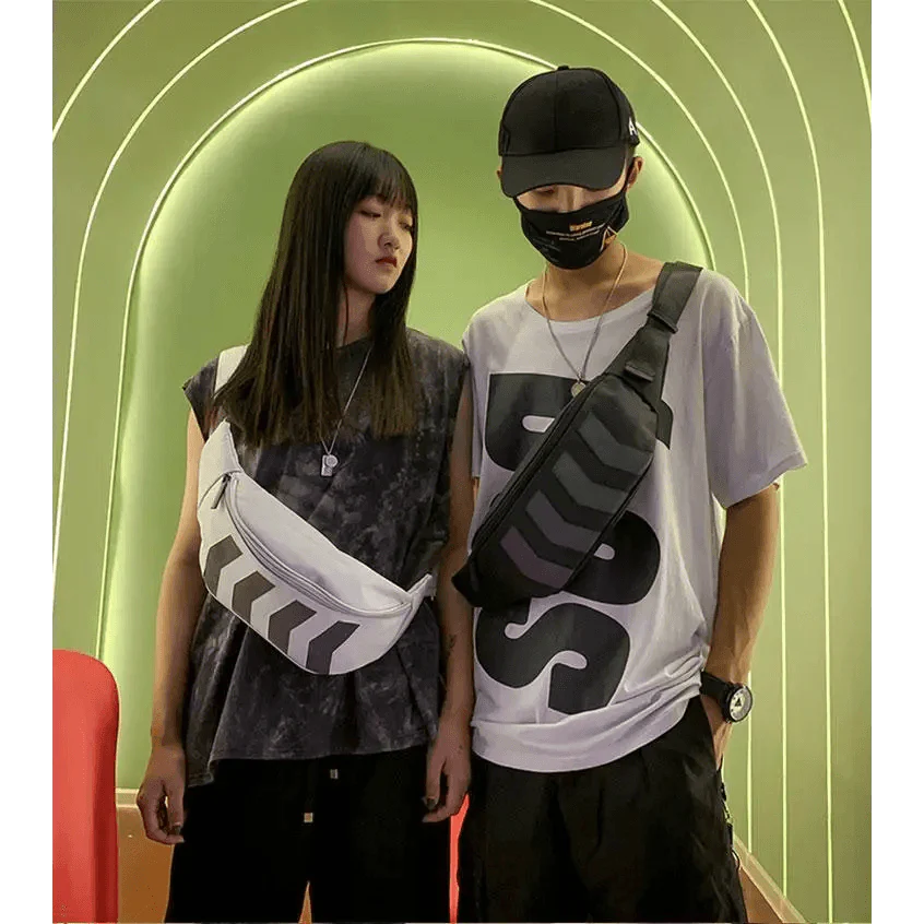 Fashionable Flash Reflective Chest Bag Iridescent Belt Bum Bag For Travel Festival Sports Unisex Waist Bags