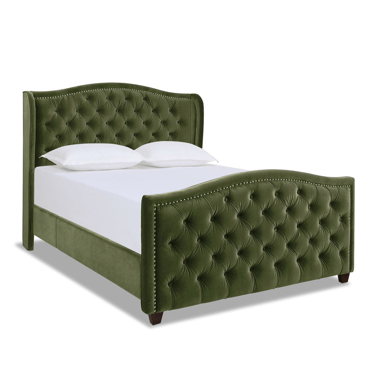 Marcella - Upholstered Shelter Headboard Bed Set by Couch.com