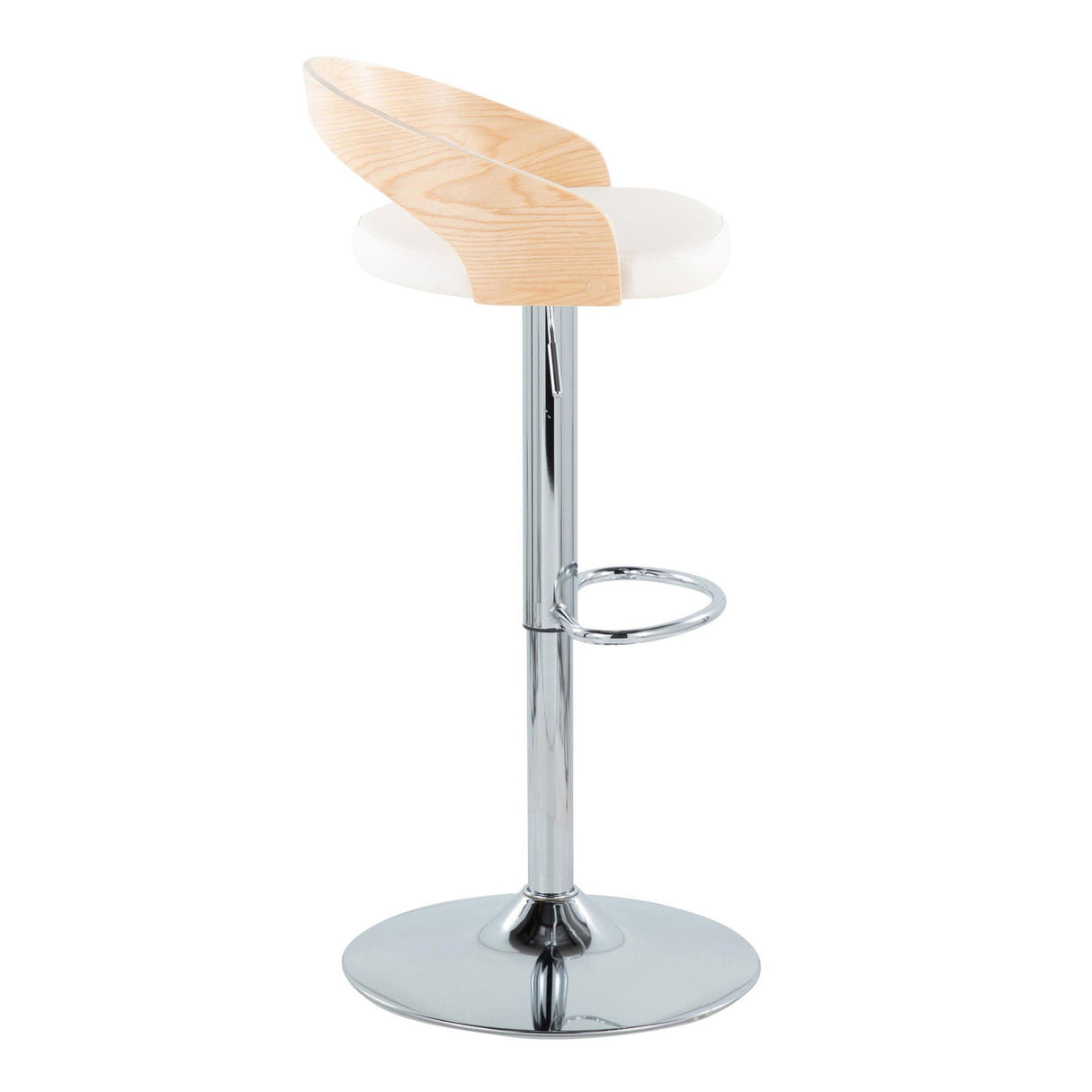 Grotto - Mid Century Modern Adjustable Height Barstool & Swivel With Oval Footrest (Set of 2) by Couch.com