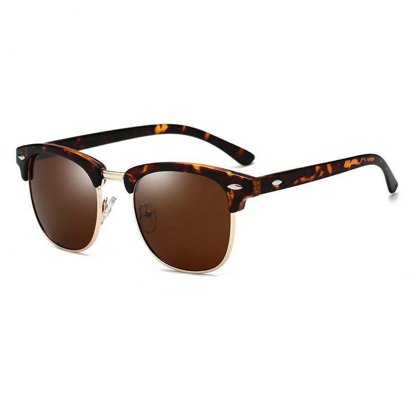Universal Polarized Elegant and Luxury Brand Design Eye Retro Sunglasses For Women and Man Semi Rimless Classic Men Sunglasses Oculos De Sol With UV400 Protection