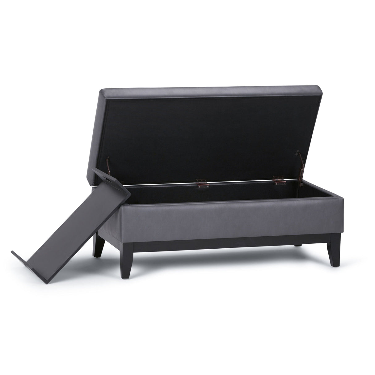Oregon - Contemporary Storage Ottoman Bench With Tray by Couch.com