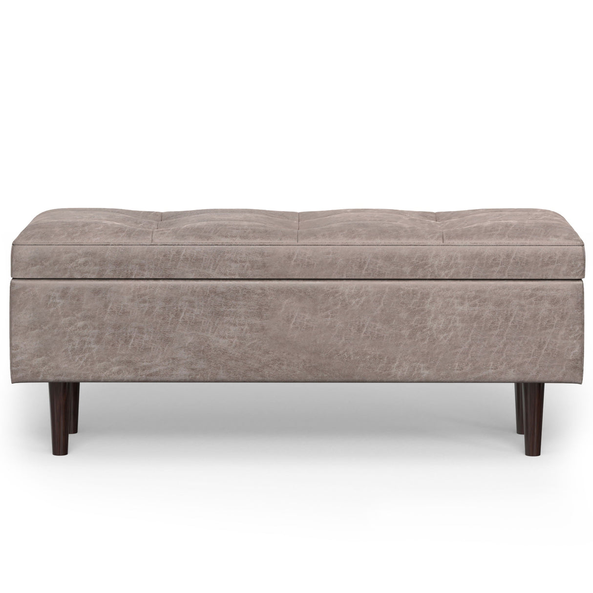 Shay - Large Square Coffee Table Storage Ottoman Mid-Century Style by Couch.com