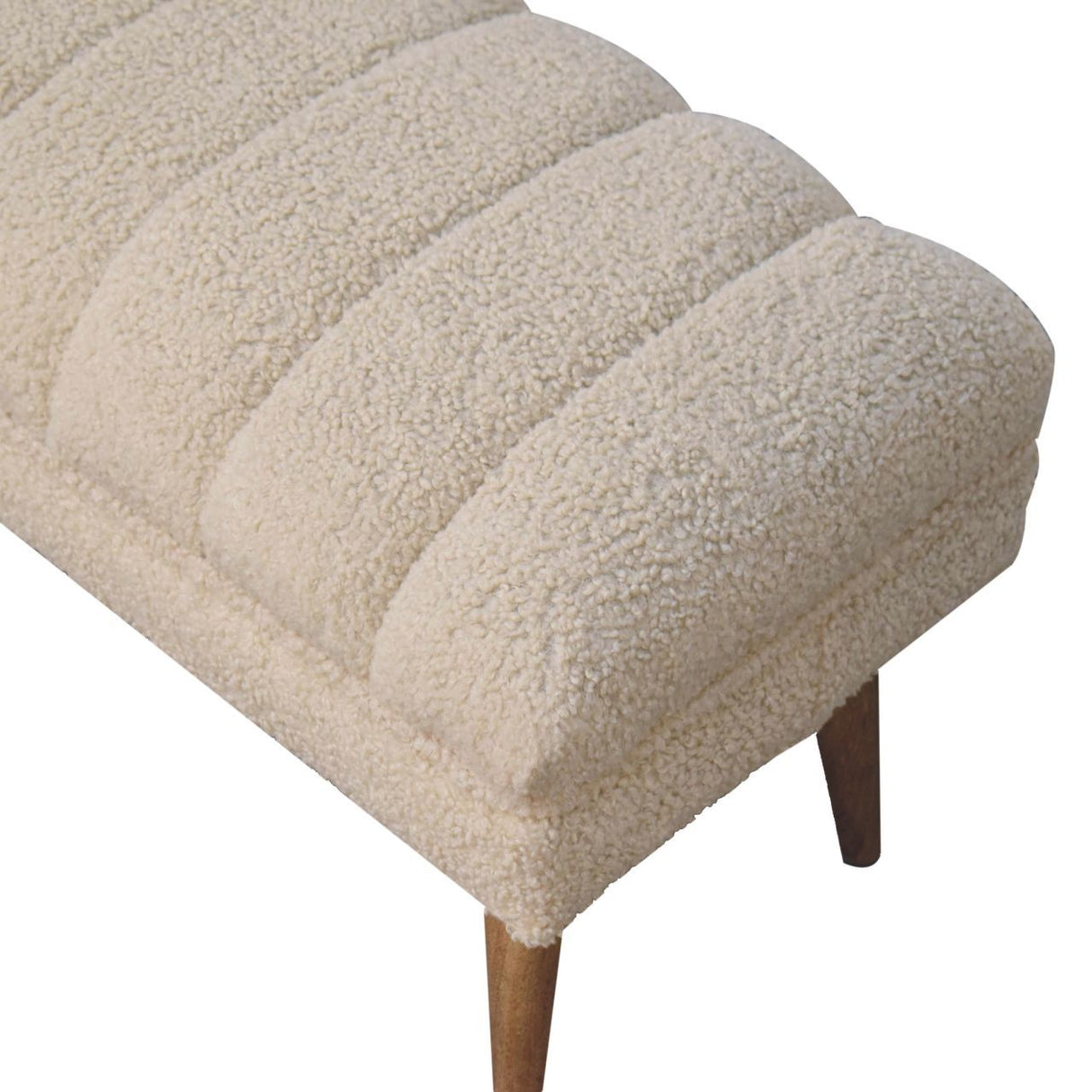 Boucle Puffer Bench - Beige by Couch.com