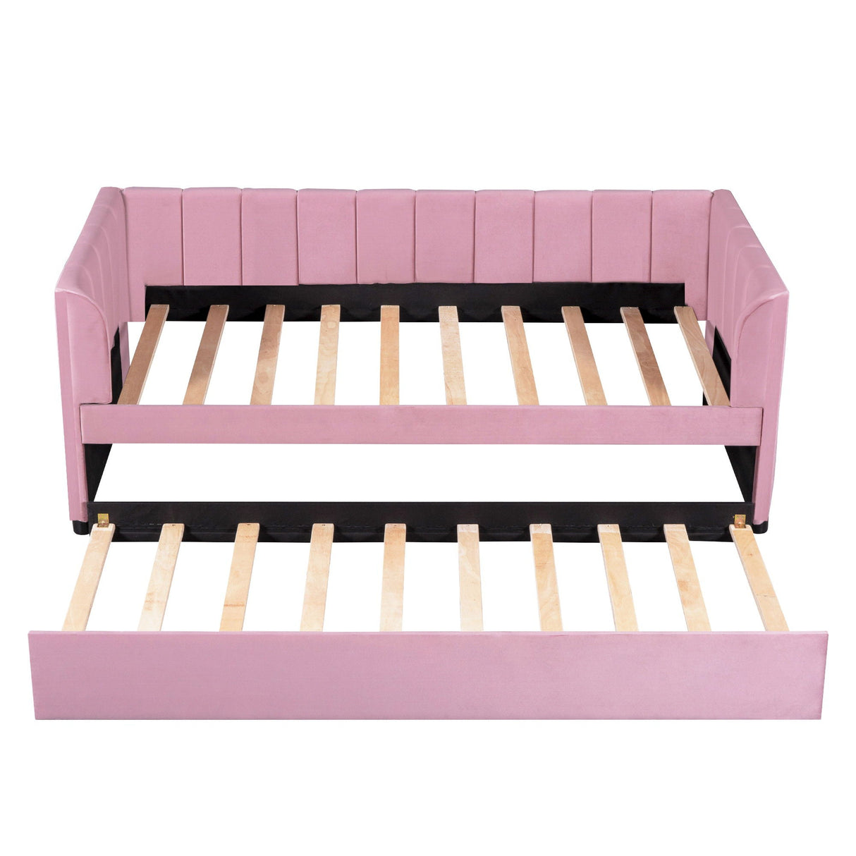Upholstered Daybed With Ergonomic Design Backrest