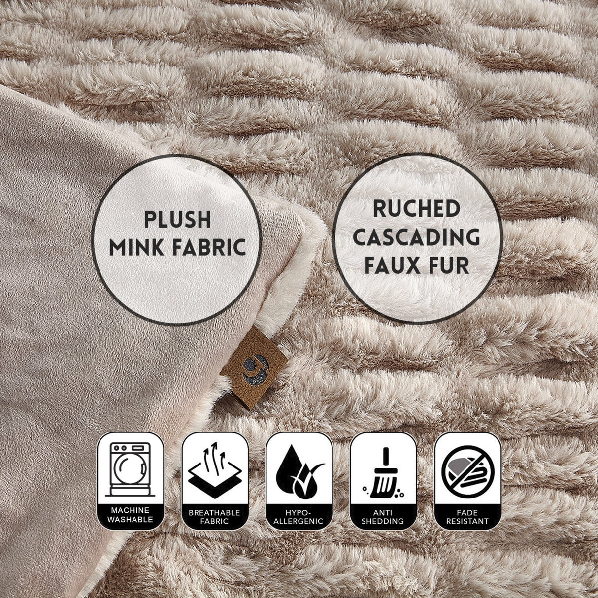 Antonia Silky Ruched Knit Throw