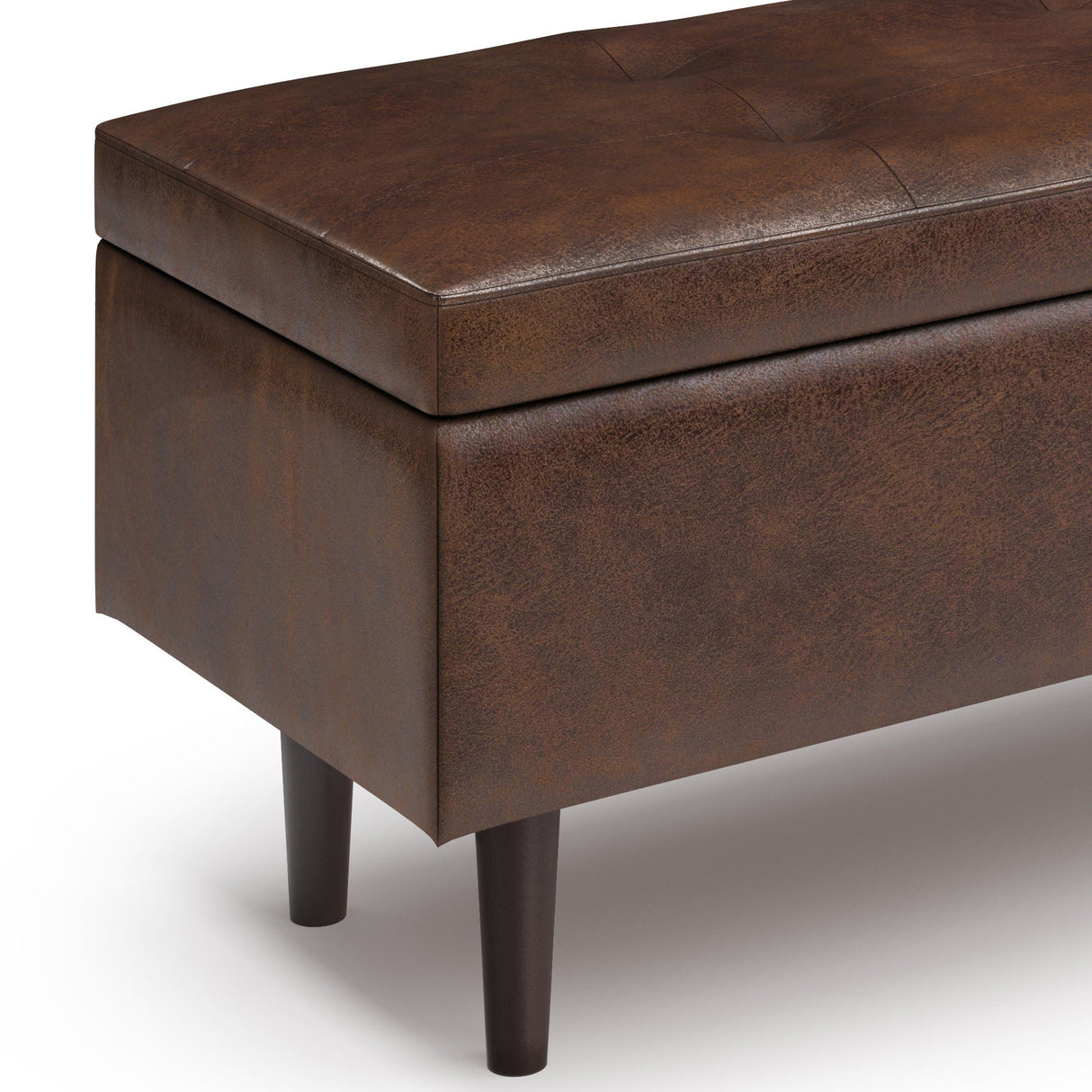Shay - Large Square Coffee Table Storage Ottoman Mid-Century Style by Couch.com