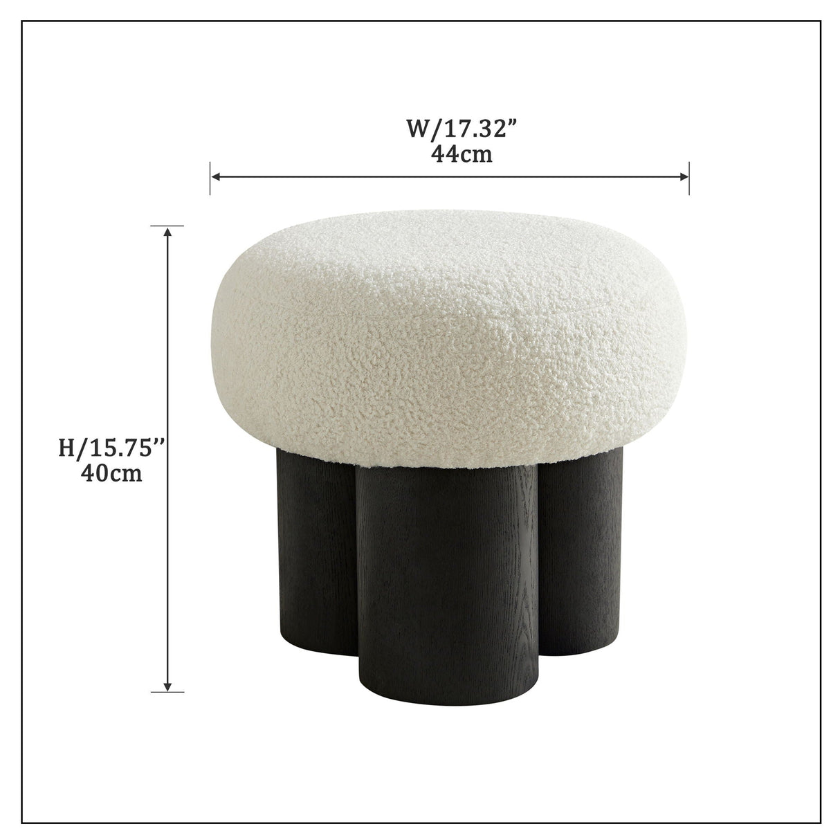 Versatile Mushroom Stool With Cushion by Couch.com
