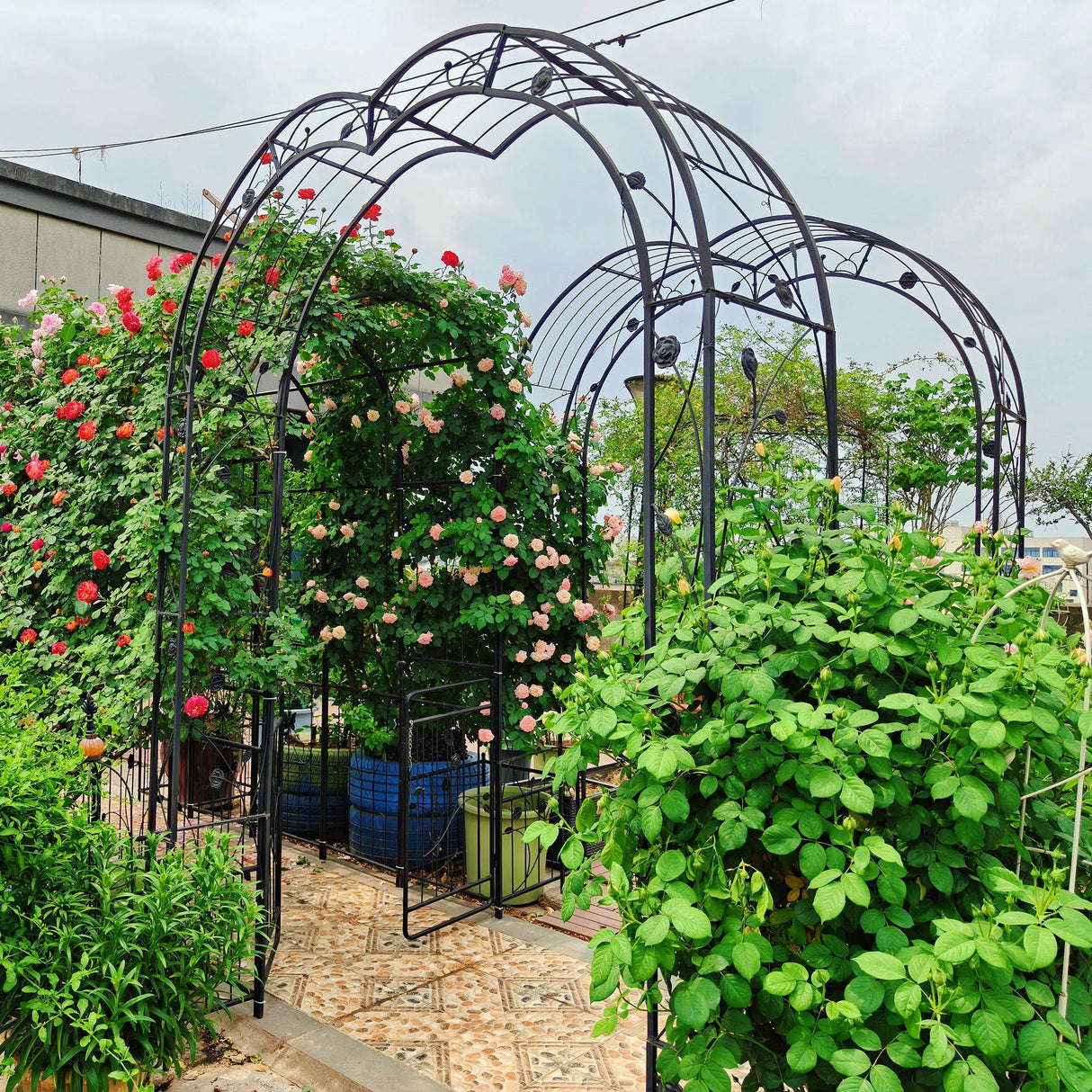 Metal Garden Arch Assemble Freely With 8 Styles Garden Arbor Trellis Climbing Plants Support Rose Arch by Couch.com