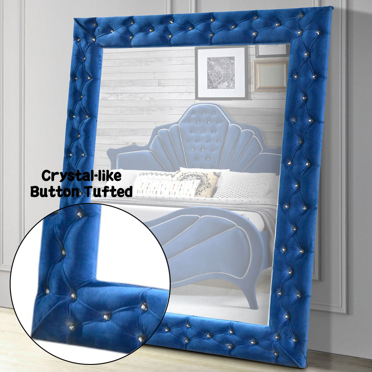 Dante - Velvet Floor Mirror by Couch.com